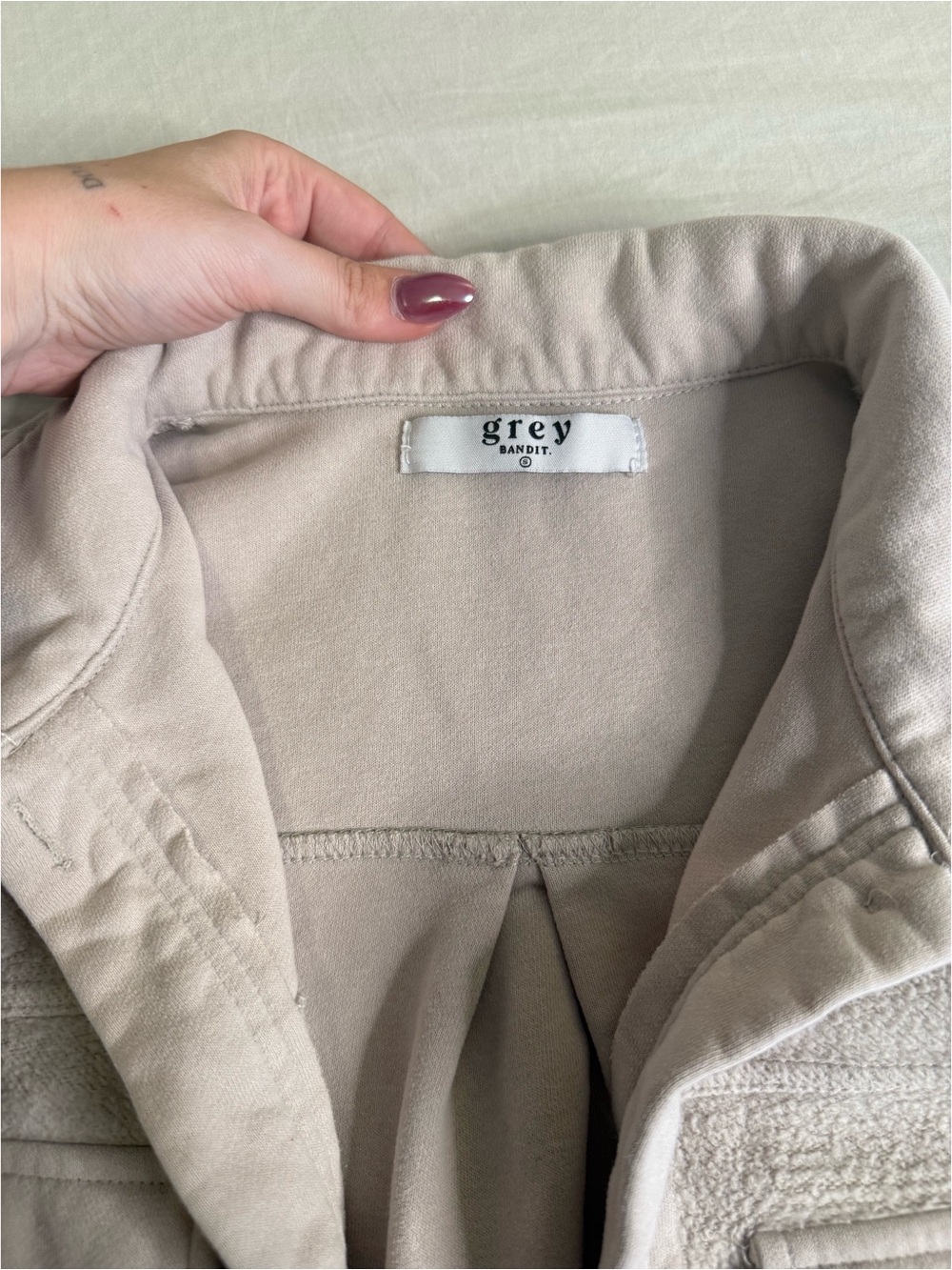 Ivory Button-Front Shacket Jacket - Picture 3 of 3